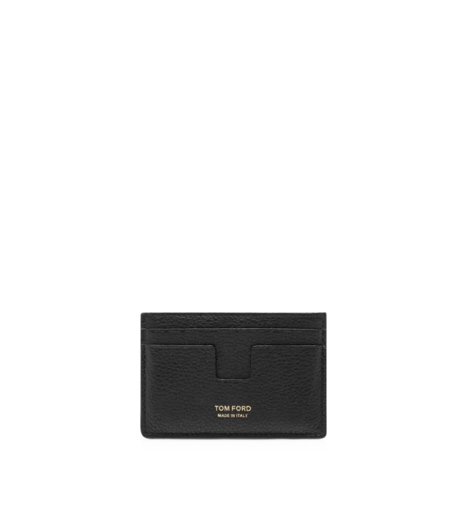 Porte-cartes classique en cuir grainé