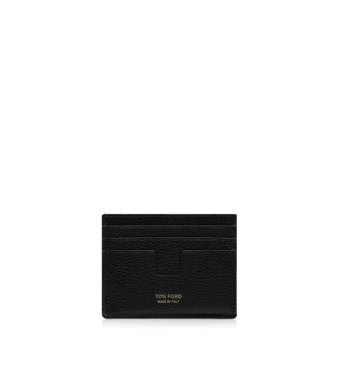 Porte-cartes classique en cuir grainé