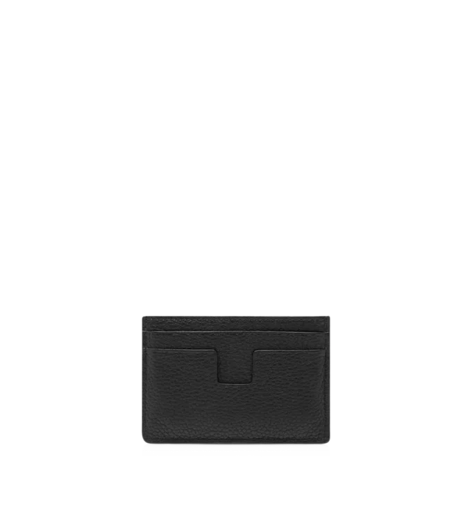 Porte-cartes classique en cuir grainé