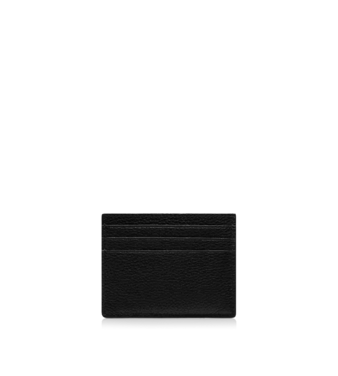 Porte-cartes classique en cuir grainé