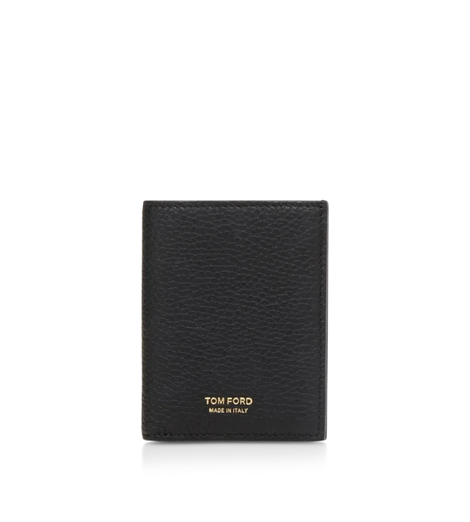 Porte-cartes pliable en cuir grainé Porte-cartes pliable en cuir grainé