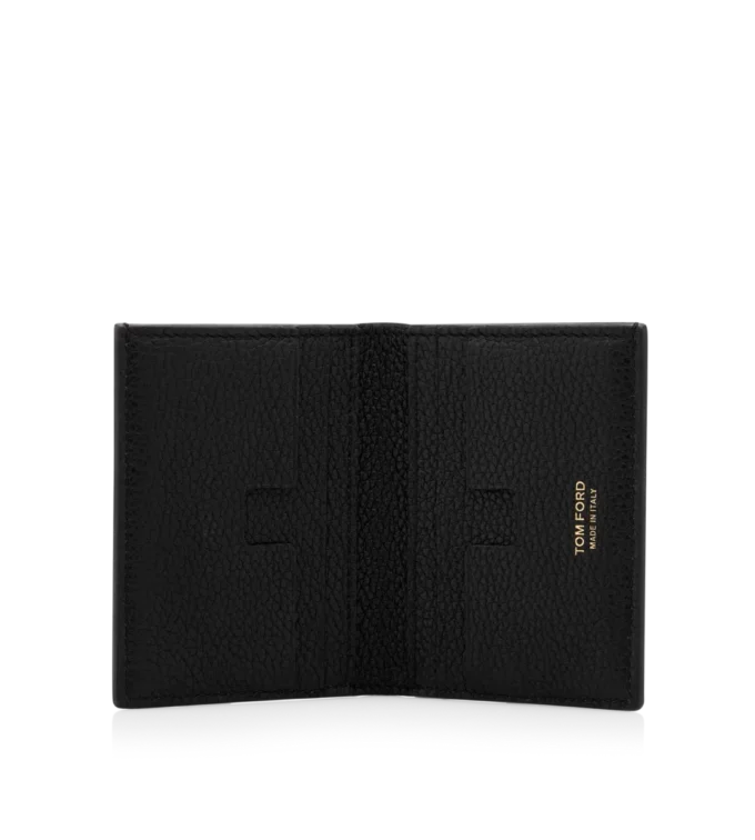 Porte-cartes pliable en cuir grainé Porte-cartes pliable en cuir grainé