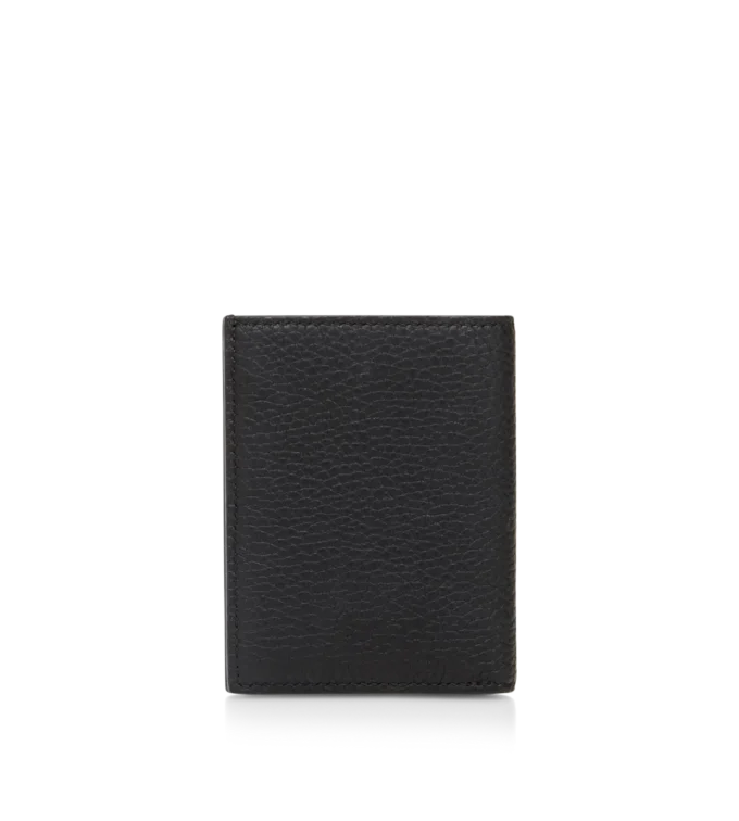 Porte-cartes pliable en cuir grainé Porte-cartes pliable en cuir grainé