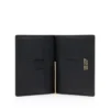 Porte-cartes pliable en cuir grainé avec pince à billets Porte-cartes pliable en cuir grainé avec pince à billets