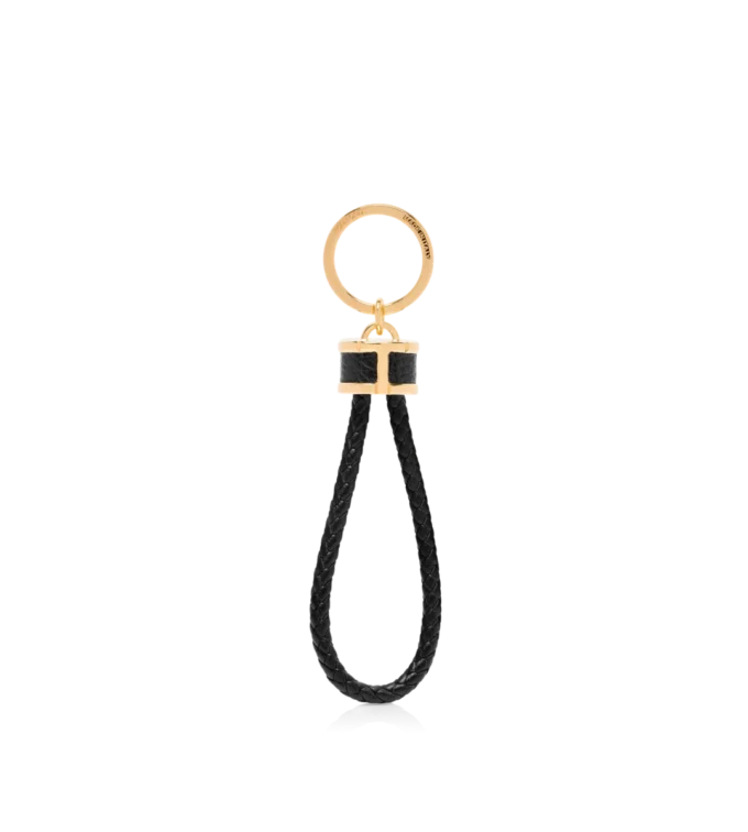 Porte-clés en cuir grainé T Loop