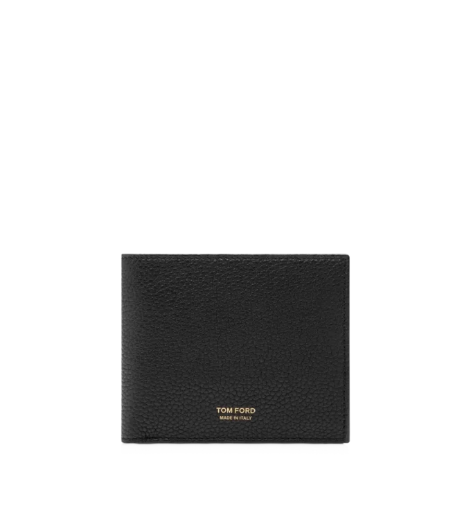 Portefeuille classique à deux volets en cuir grainé Portefeuille classique à deux volets en cuir grainé