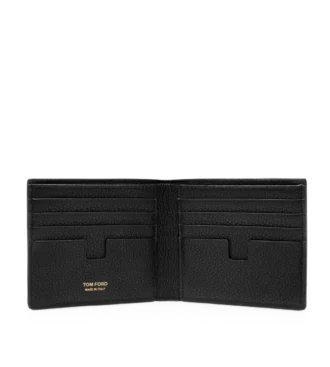 Portefeuille classique à deux volets en cuir grainé