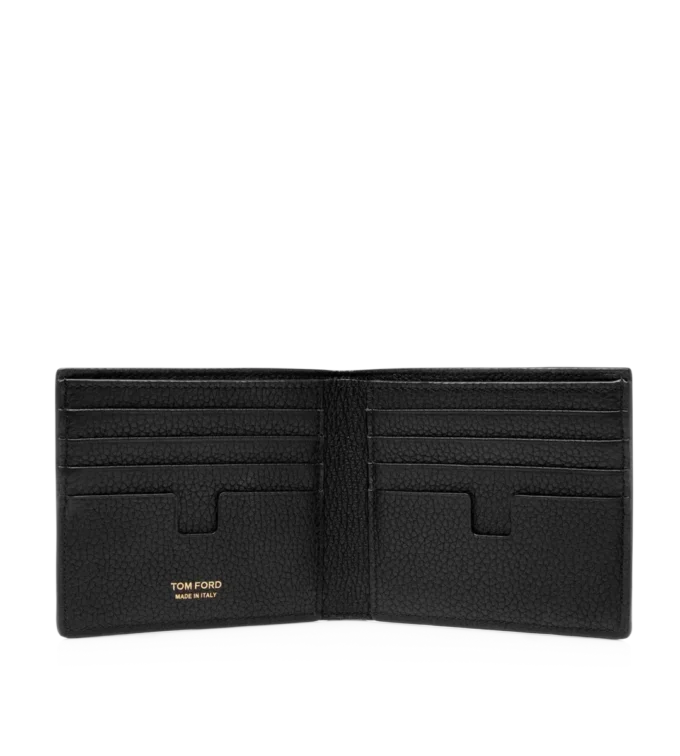 Portefeuille classique à deux volets en cuir grainé Portefeuille classique à deux volets en cuir grainé