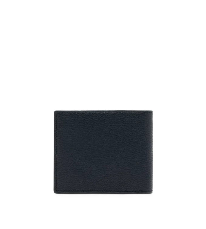 Portefeuille classique à deux volets en cuir grainé