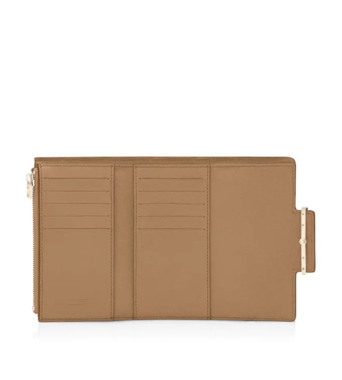 Portefeuille compact Aube en cuir grainé souple Portefeuille compact Aube en cuir grainé souple