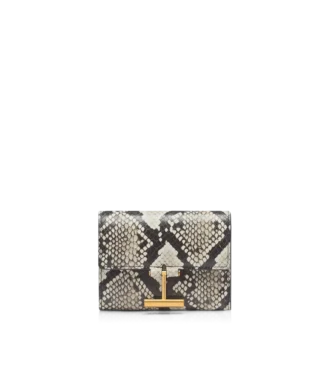 Portefeuille compact Tara en python imprimé