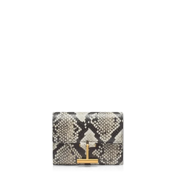 Portefeuille compact Tara en python imprimé