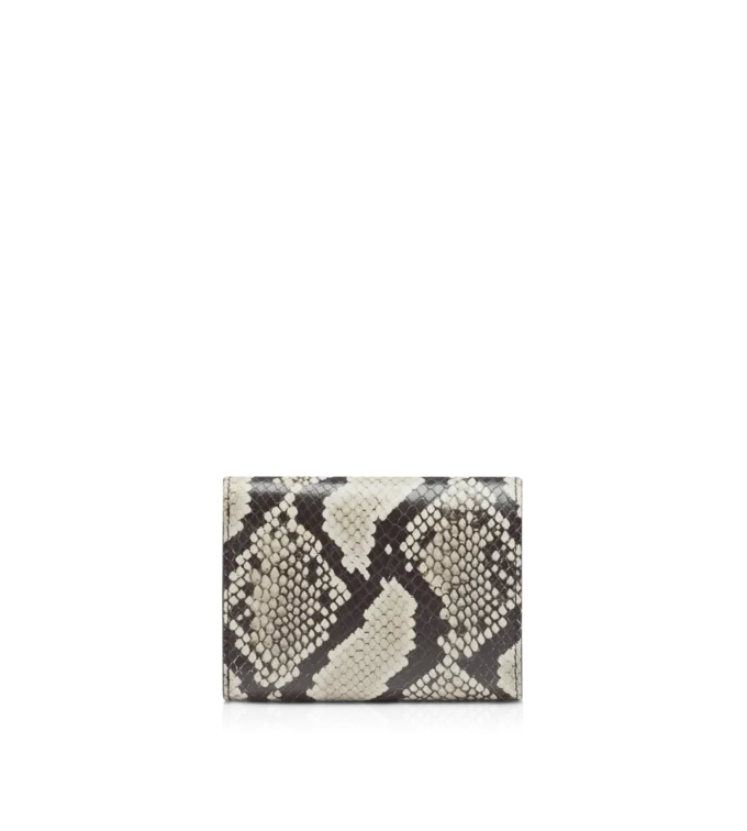 Portefeuille compact Tara en python imprimé