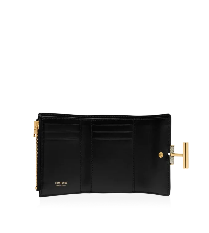 Portefeuille compact Tara en python imprimé