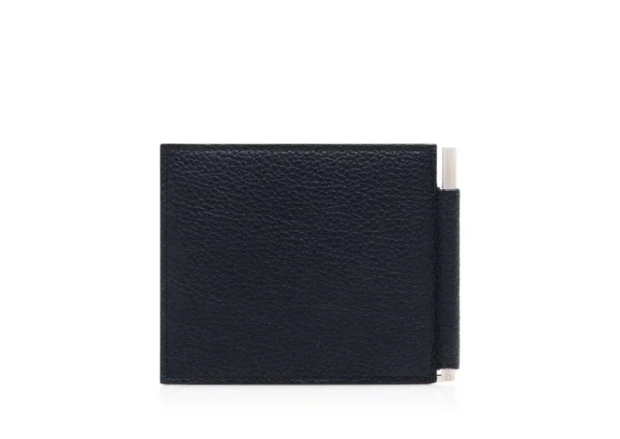 Portefeuille à pince à billets en cuir grainé Portefeuille à pince à billets en cuir grainé