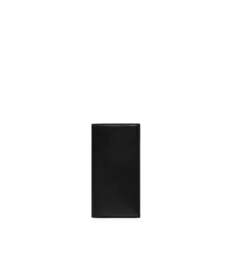 Portefeuille vertical en cuir grainé souple