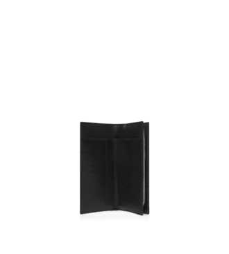 Portefeuille vertical en cuir grainé souple