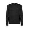 Pull à col rond en alpaga et soie sans coutures