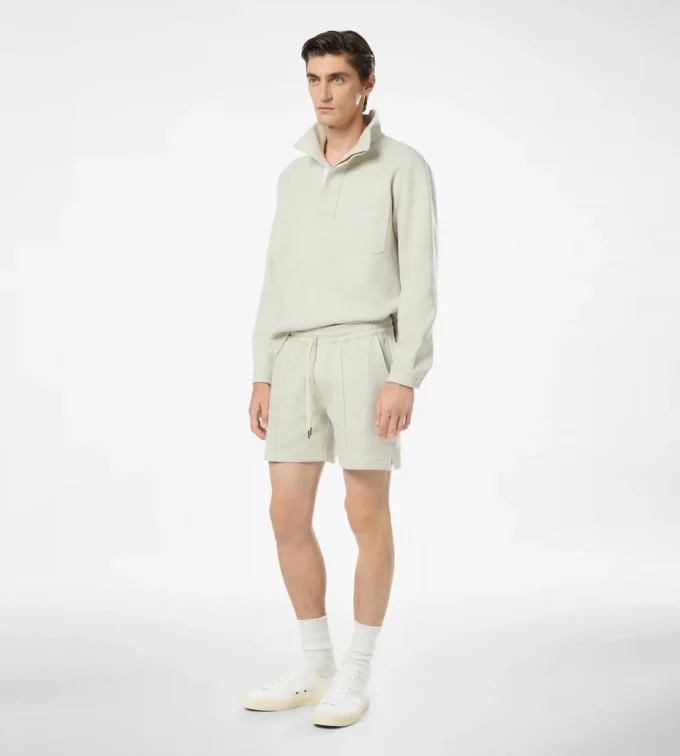 Short en coton, soie et cachemire