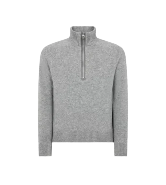 Pull demi-zip en cachemire et laine d’agneau Pull demi-zip en cachemire et laine d’agneau