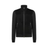 Pull en laine zippé avec devant en daim