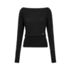 Pull à manches longues et encolure bateau avec plaque métallique Tom Ford