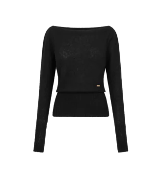 Pull à manches longues et encolure bateau avec plaque métallique Tom Ford