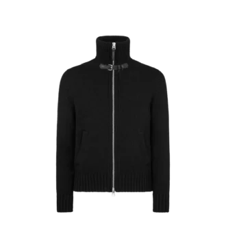 Pull zippé en laine mérinos