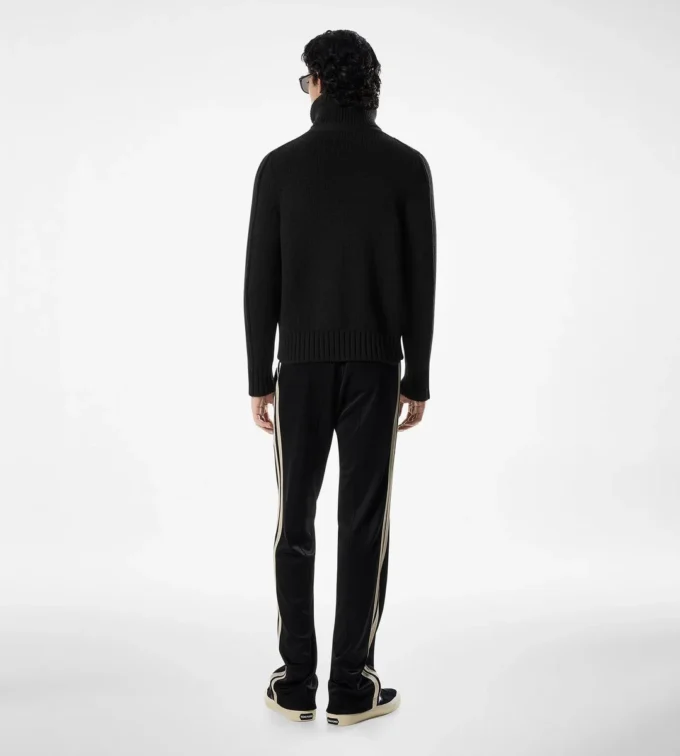 Pull zippé en laine mérinos