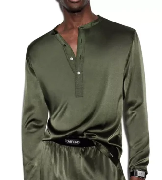 Pyjama en soie Henley 
