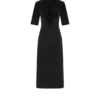 Robe à col rond en soie chenille gaufrée python Robe à col rond en soie chenille gaufrée python