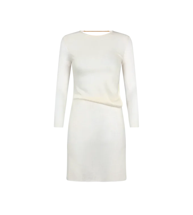 Robe courte avec découpes et fermeture à chaîne