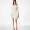 Robe courte avec découpes et fermeture à chaîne