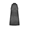 Robe courte sans manches à col montant