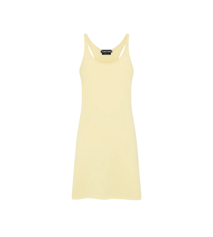 Robe courte sans manches en piqué mérinos