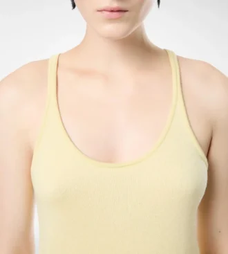 Robe courte sans manches en piqué mérinos