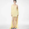 Robe courte sans manches en piqué mérinos