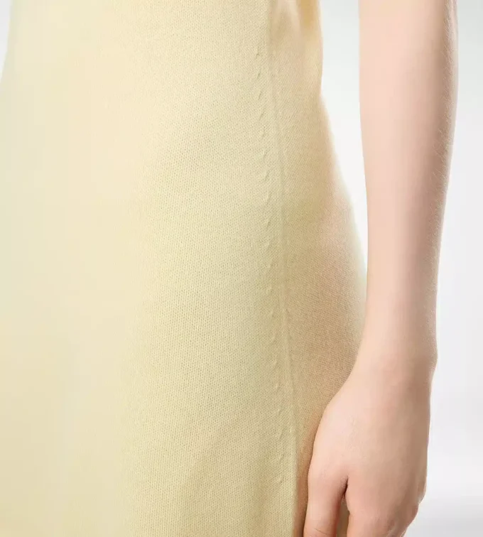 Robe courte sans manches en piqué mérinos