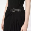 Robe débardeur avec détails en cuir