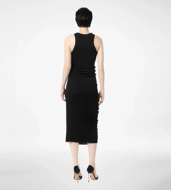 Robe débardeur avec détails en cuir