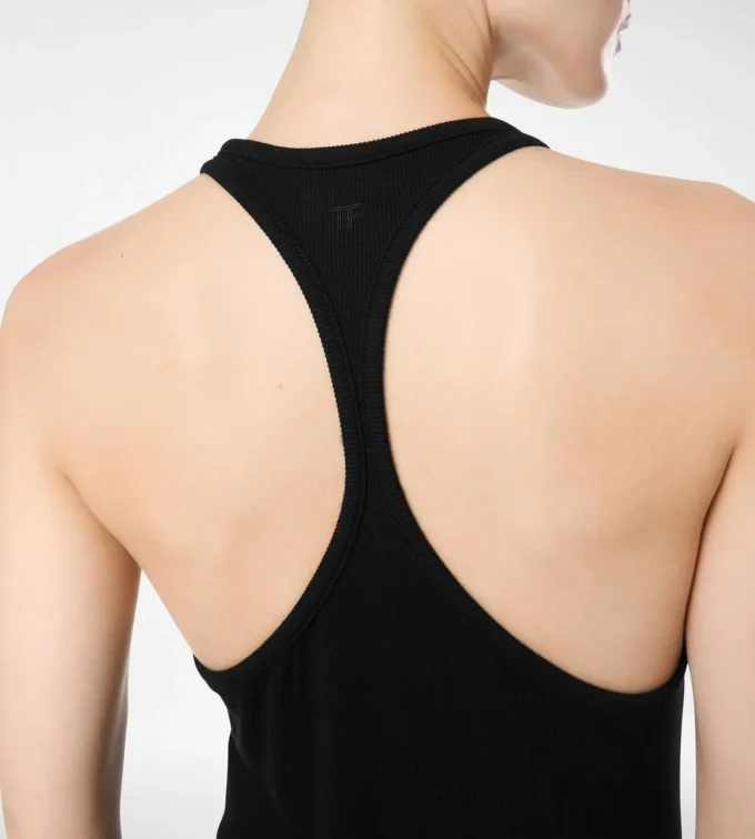 Robe débardeur avec logo TF brodé ton sur ton Robe débardeur avec logo TF brodé ton sur ton