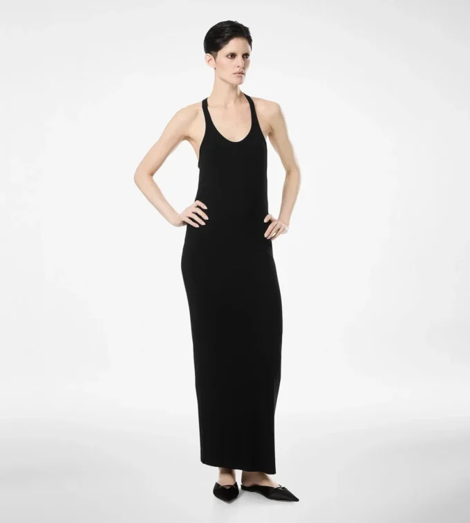 Robe débardeur avec logo TF brodé ton sur ton Robe débardeur avec logo TF brodé ton sur ton