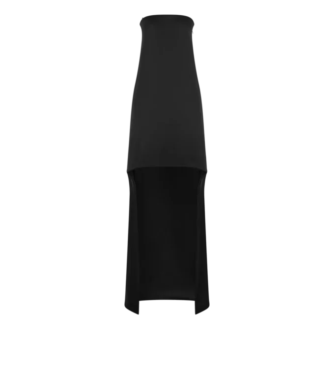 Robe de cocktail asymétrique sans bretelles Robe de cocktail asymétrique sans bretelles