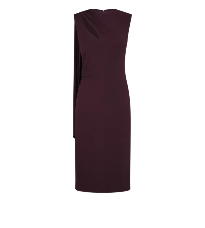 Robe de cocktail avec découpes et détails foulard Robe de cocktail avec découpes et détails foulard