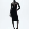 Robe de cocktail bustier en velours Robe de cocktail bustier en velours