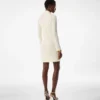 Robe de cocktail à manches longues et col en V avec détail barrette Robe de cocktail à manches longues et col en V avec détail barrette