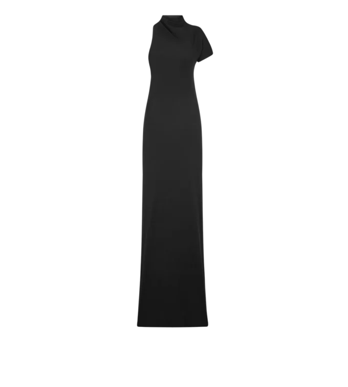 Robe de soirée asymétrique
