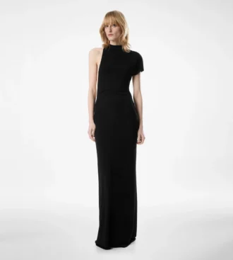 Robe de soirée asymétrique
