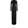 Robe de soirée asymétrique à manches longues et dos torsadé Robe de soirée asymétrique à manches longues et dos torsadé