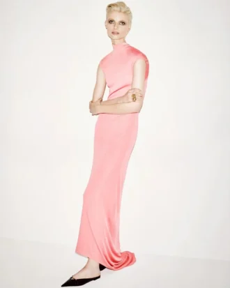 Robe de soirée asymétrique sans manches avec dos torsadé